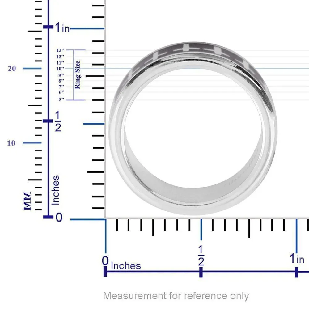 Stainless Steel Ring Bands Set of 3